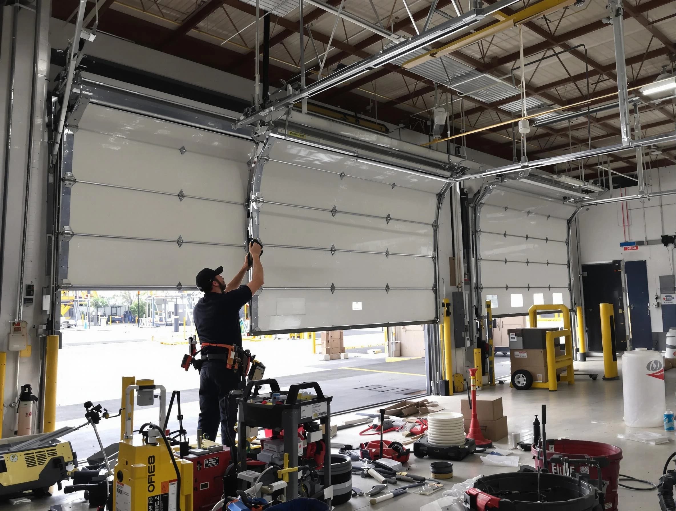 Springville Garage Door Repair technician performing commercial garage door repair in Springville