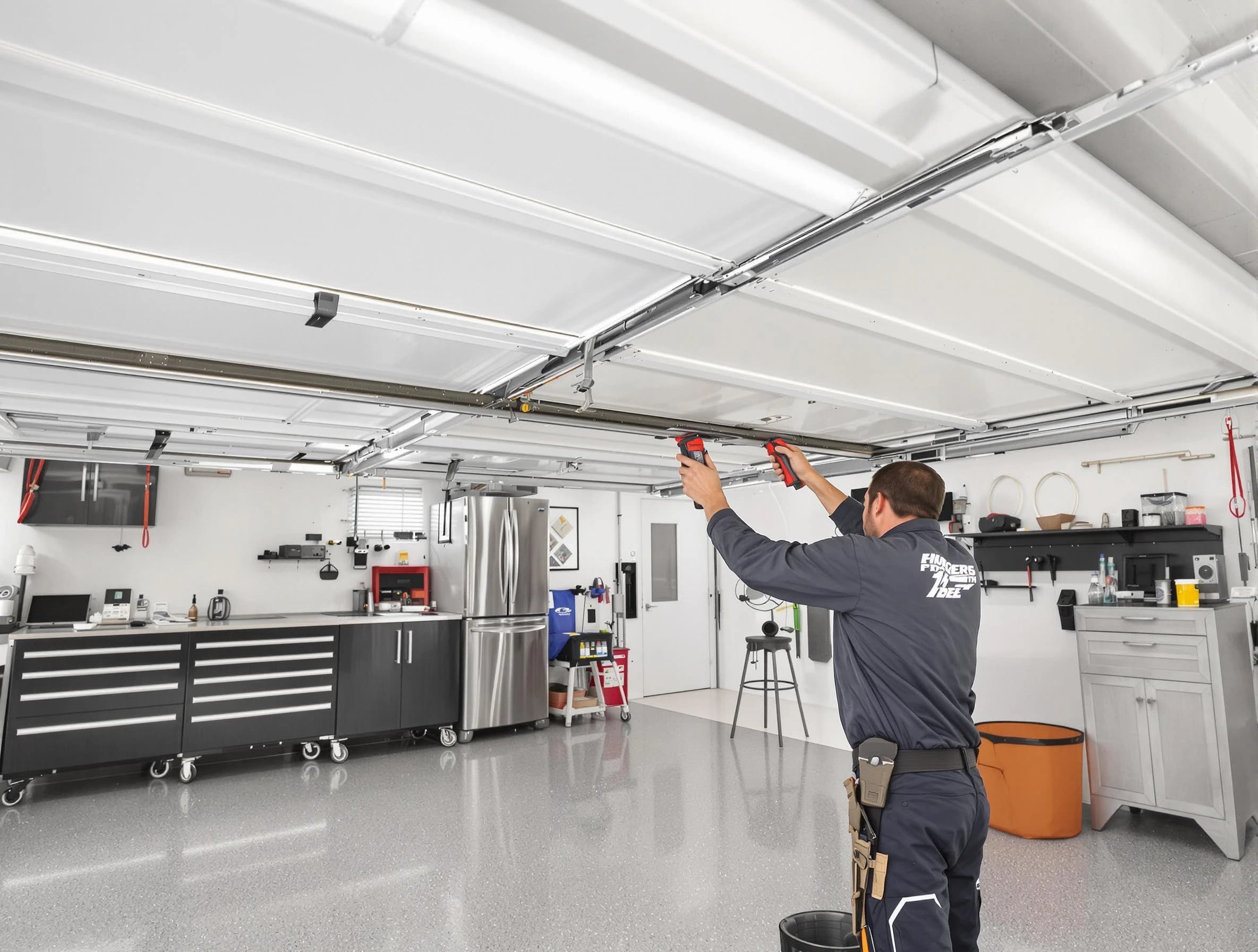 Overhead garage door repair service by Springville Garage Door Repair in Springville