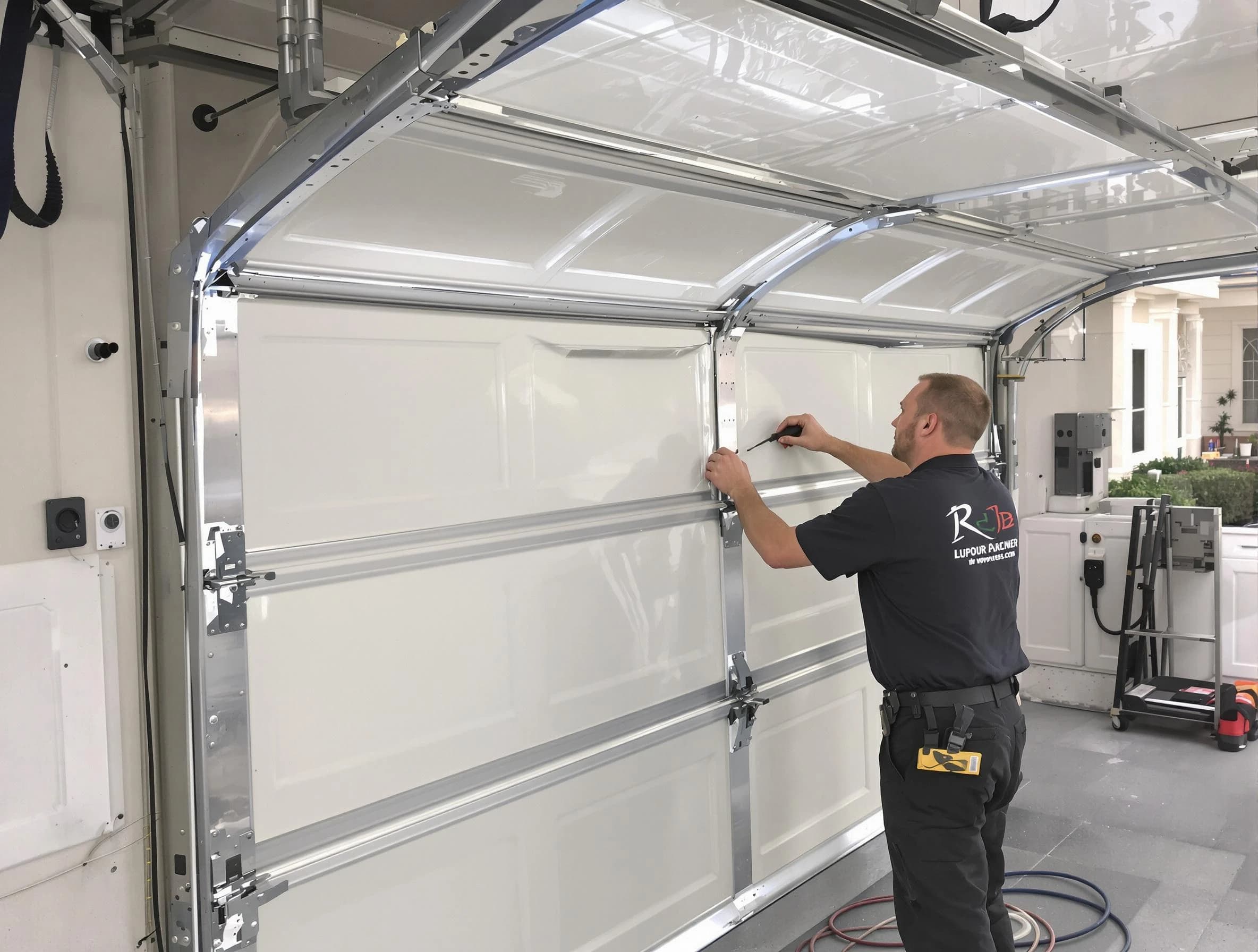 Springville Garage Door Repair professional performing panel repair in Springville