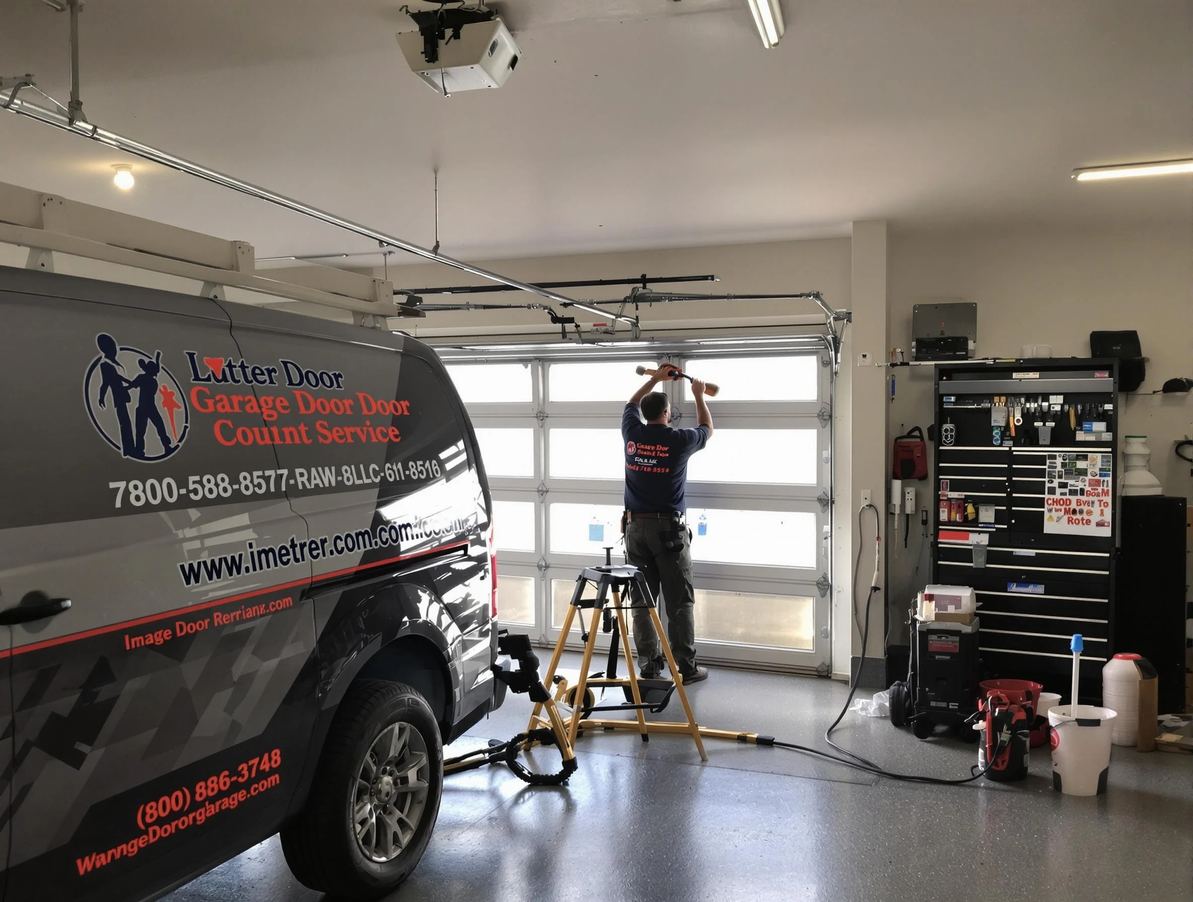 Springville Garage Door Repair team performing same-day garage door repair in Springville
